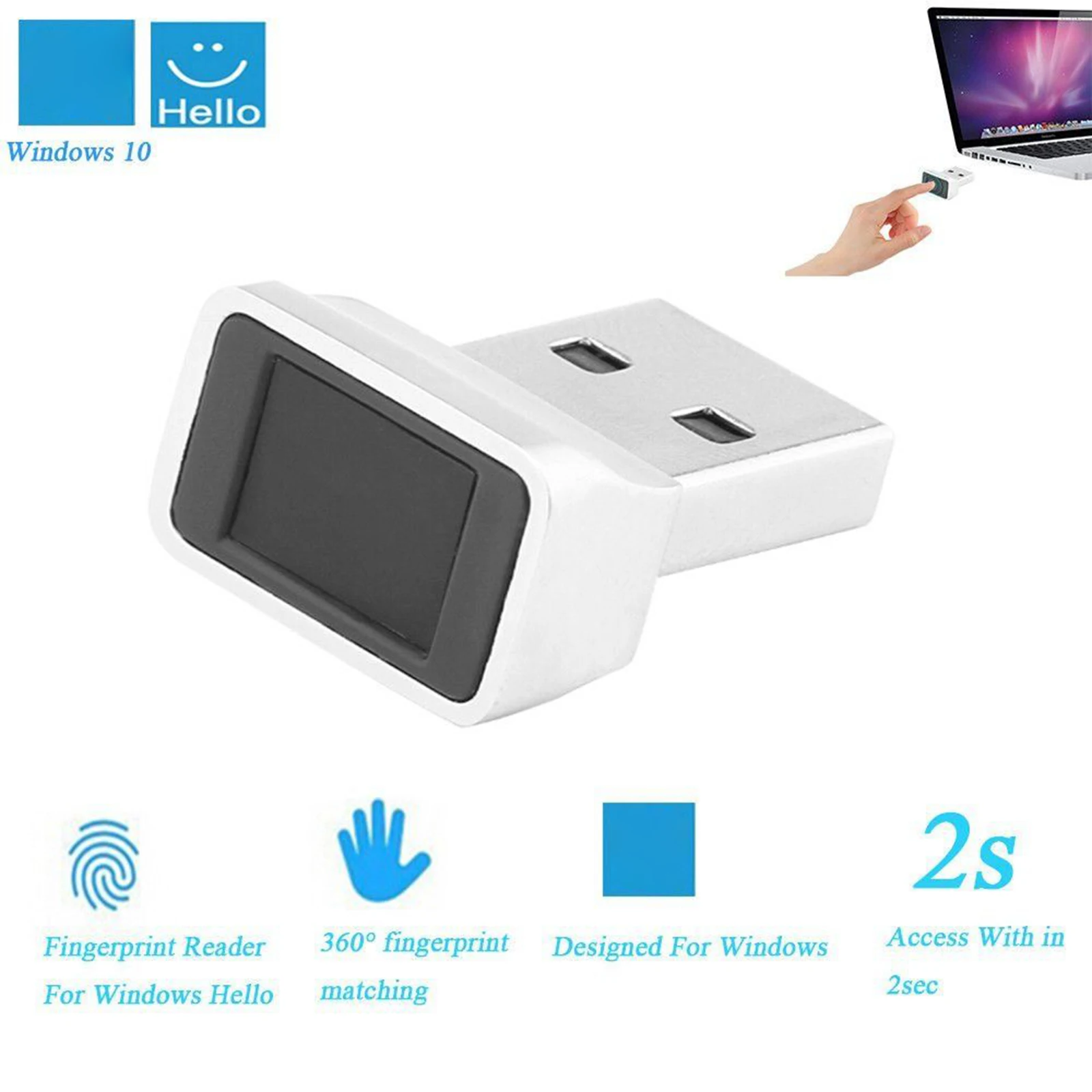 Portable Security Mini USB Fingerprint Reader Matching for PC Sign-in Lock Device Speedy Matching Security Key Portable Security Mini USB Fingerprint Reader Matching for PC Sign-in Lock Device Speedy Matching Security Key