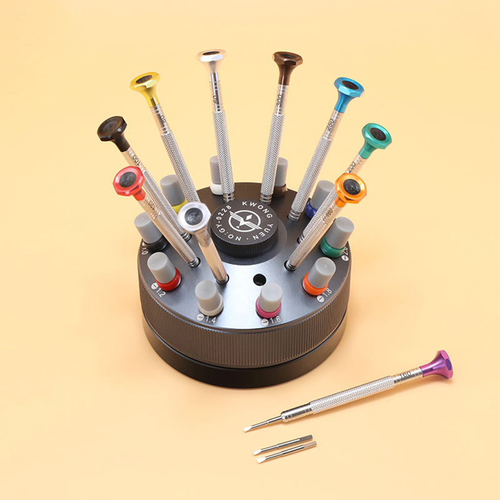 0.6mm-3.0mm Screwdrivers Set with Turnable Socket Professional Repair Tools for Watchmakers, Jewelry Repairman