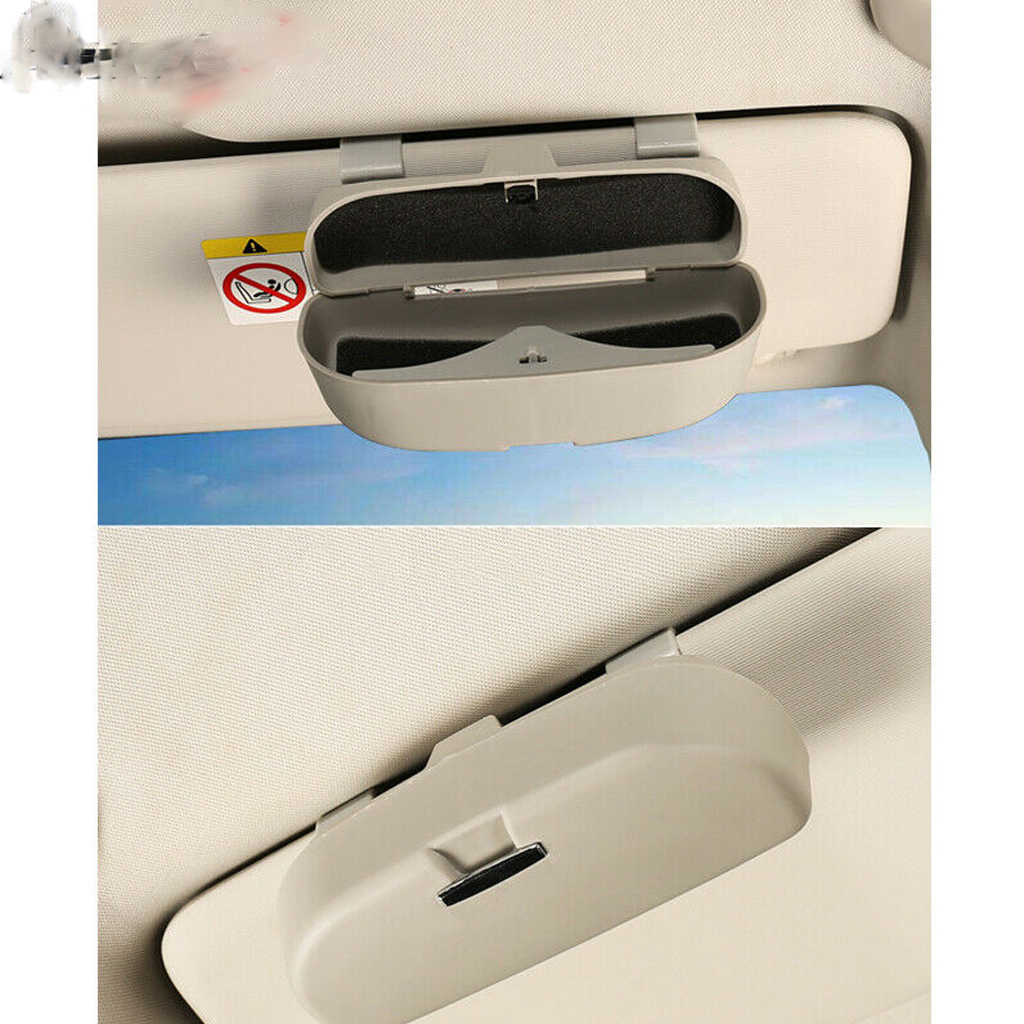 Universal Car Glasses Sunglasses Storage Box Case Holder Visor Clip High Quality ABS Plastic Strong Shock Resistance