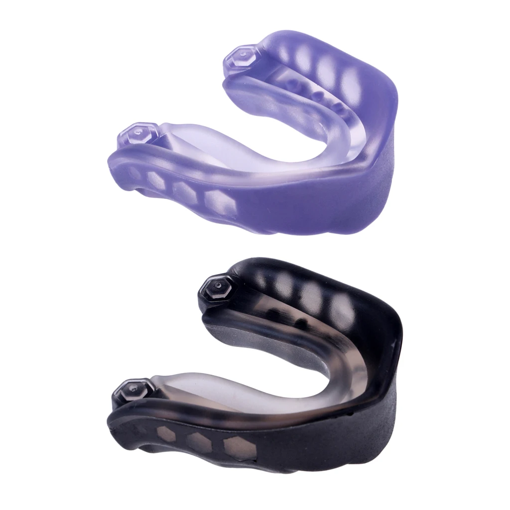 2 Pieces Adults Youth Mouth Guard Gum Shield Boxing Football Teeth Protector