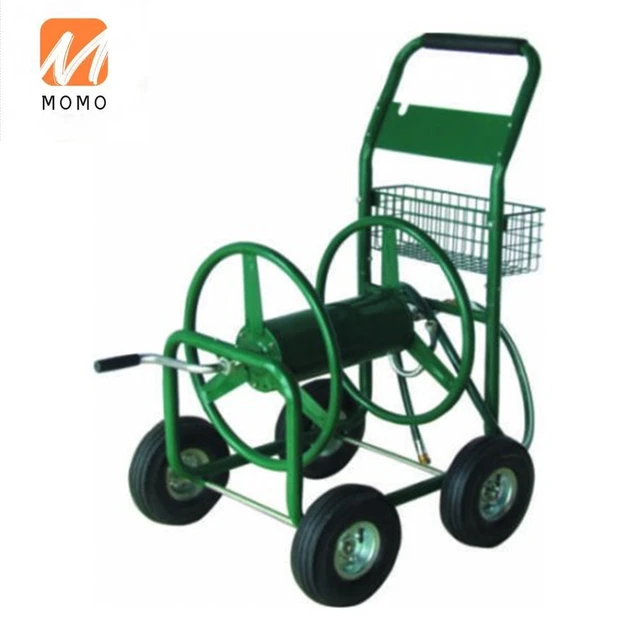 Wholesale Stainless Steel Water Hose Reel With 4 Wheel Cart 1/2 100m  Garden Tools - AliExpress