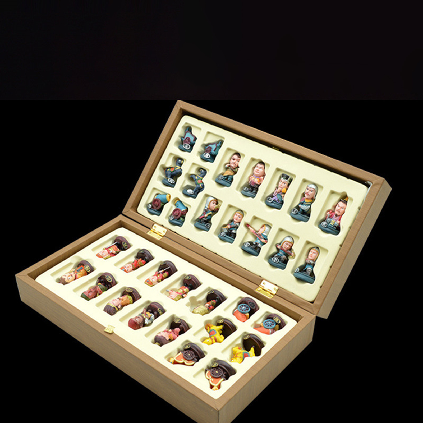 Chinese Chess Set Three dimensional Figure Chess of Three Kingdoms High-end Romance Crafts for Trave Gifts Home Adults 