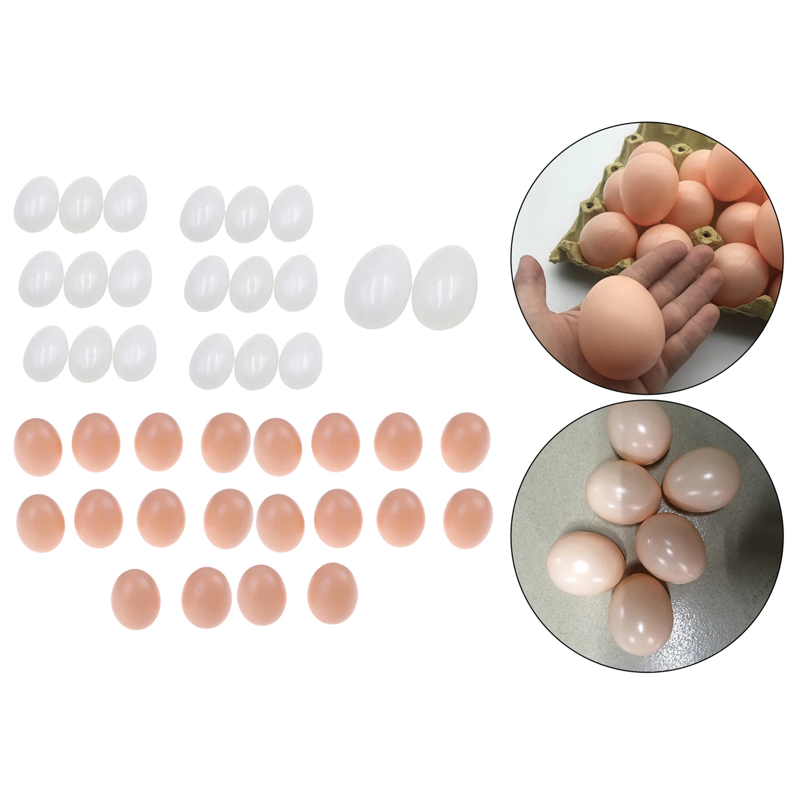 Pack of 20 Realistic Fake Eggs for DIY Painting Kids Toy Party Supplies