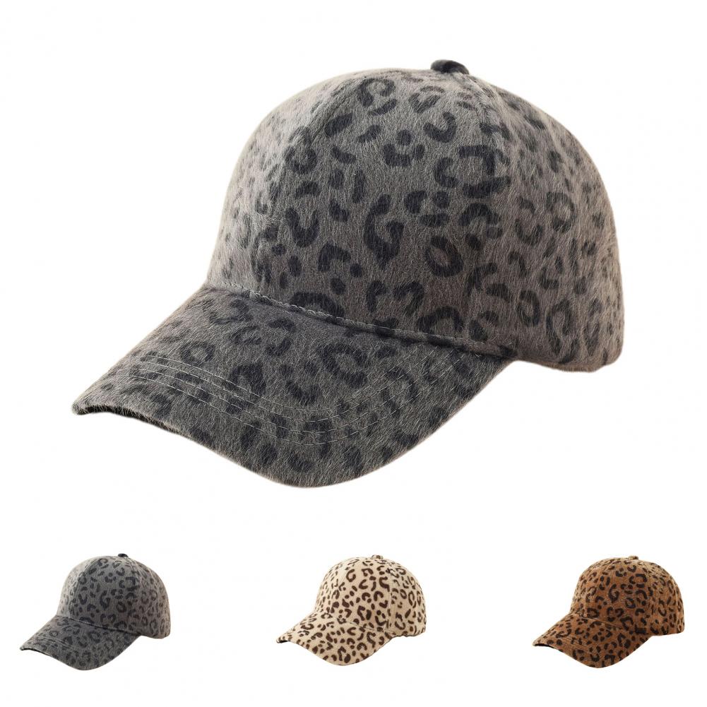 Outdoor Hat Fashion Leopard Print Plush 