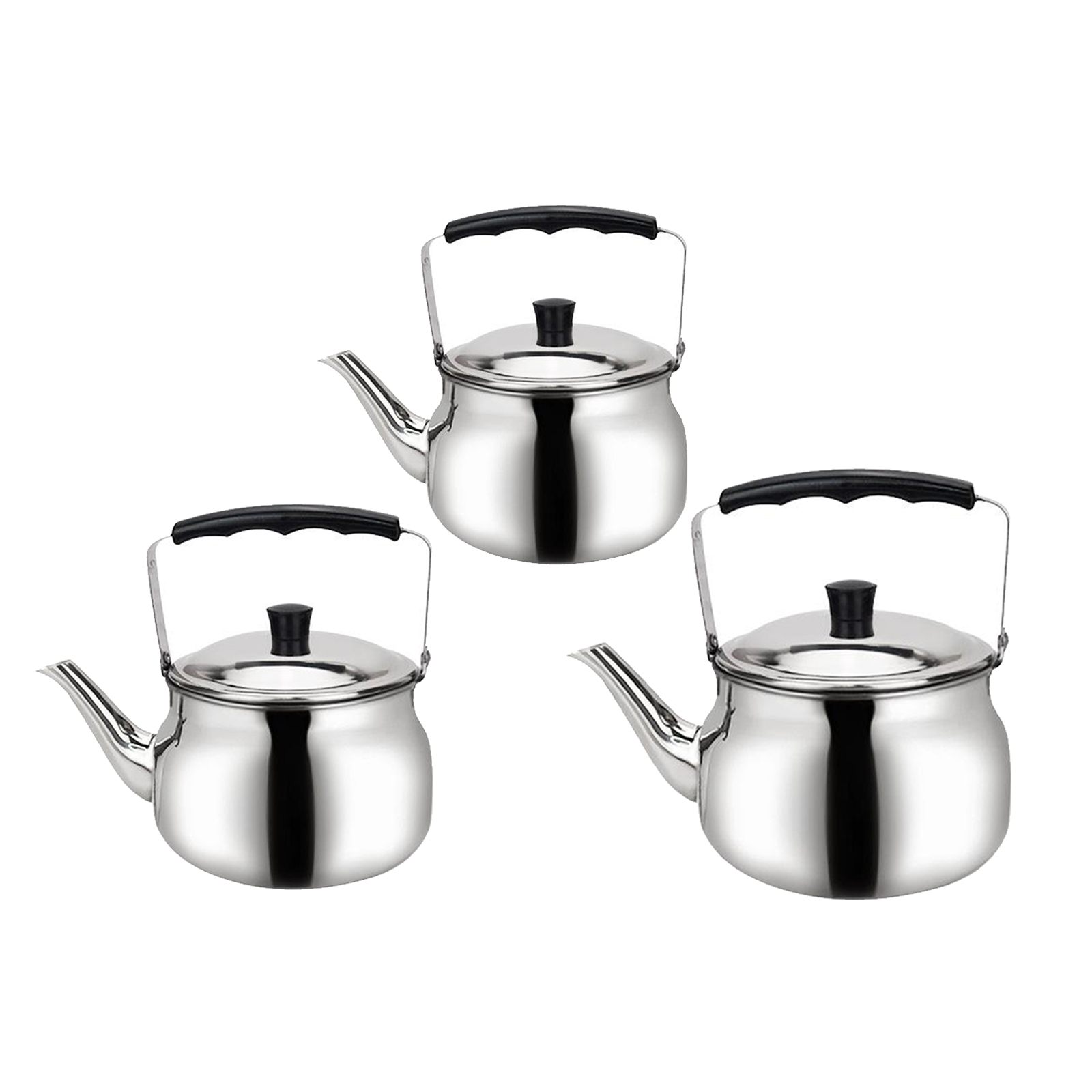 0.8/1.0/1.5L Teapot Stainless Steel Water Kettle Tea Pot Polish Fashion Durable Coffee Cold Hot Water Pot Home Tea Cafe Tool