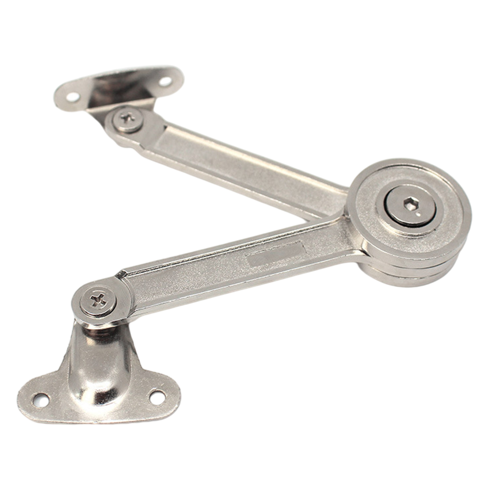 2Pcs Lid Support Hinge, Cabinet Lid Stay with Soft Close Hinges, Tension Adjustable Toy Box Hinges