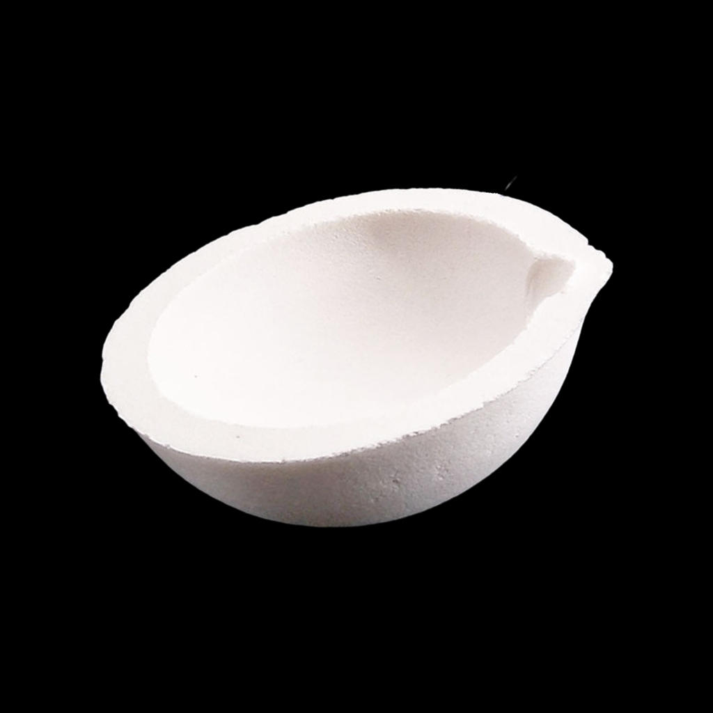 White Quartz Crucible Melting Dishes High Temperature Quartz Silica Melting Crucible for Platinum Sliver Jewelry Copper Smelting