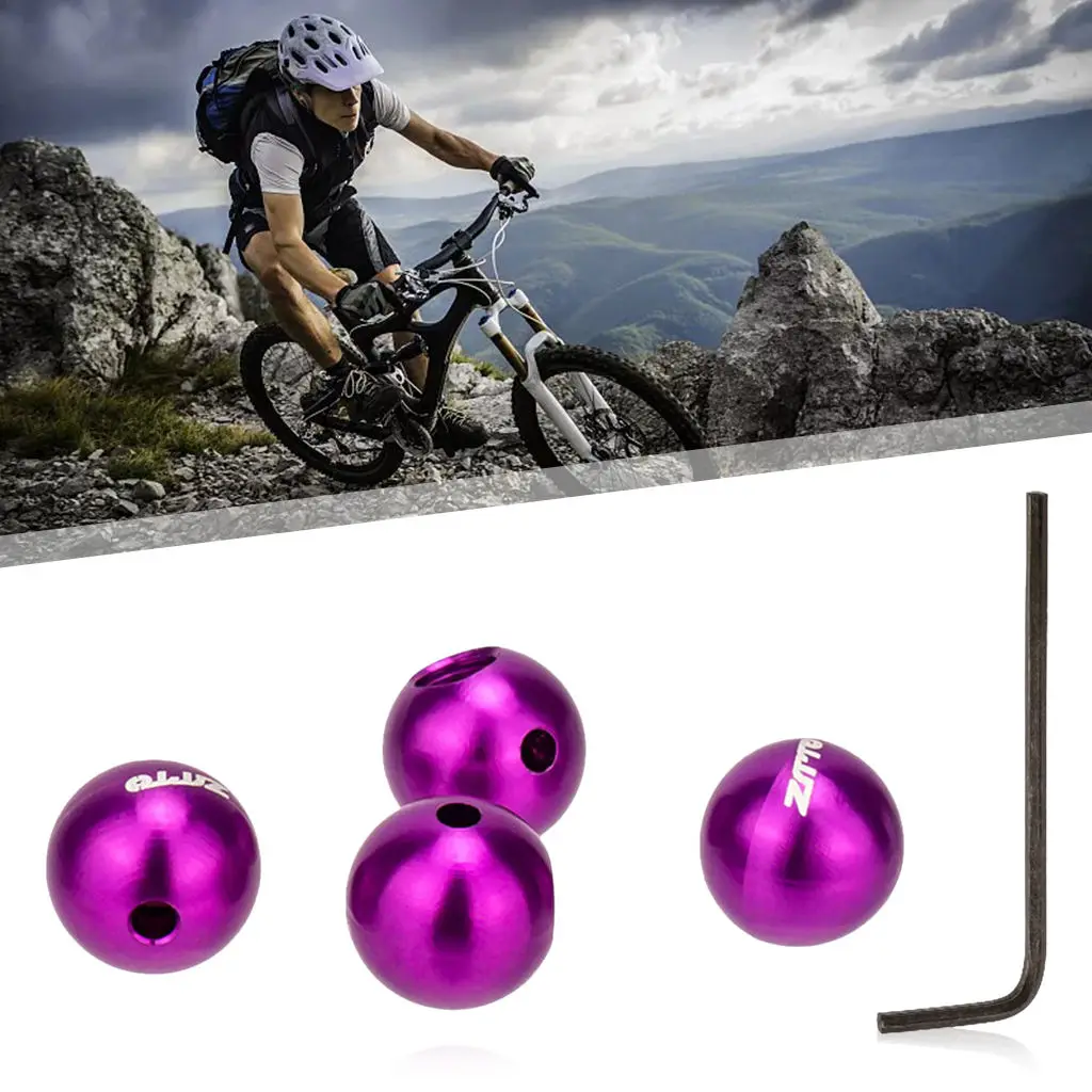 4Pcs Bicycle Brake Cable End Caps Set Outer Cable Shifter Ball Hat Crimps