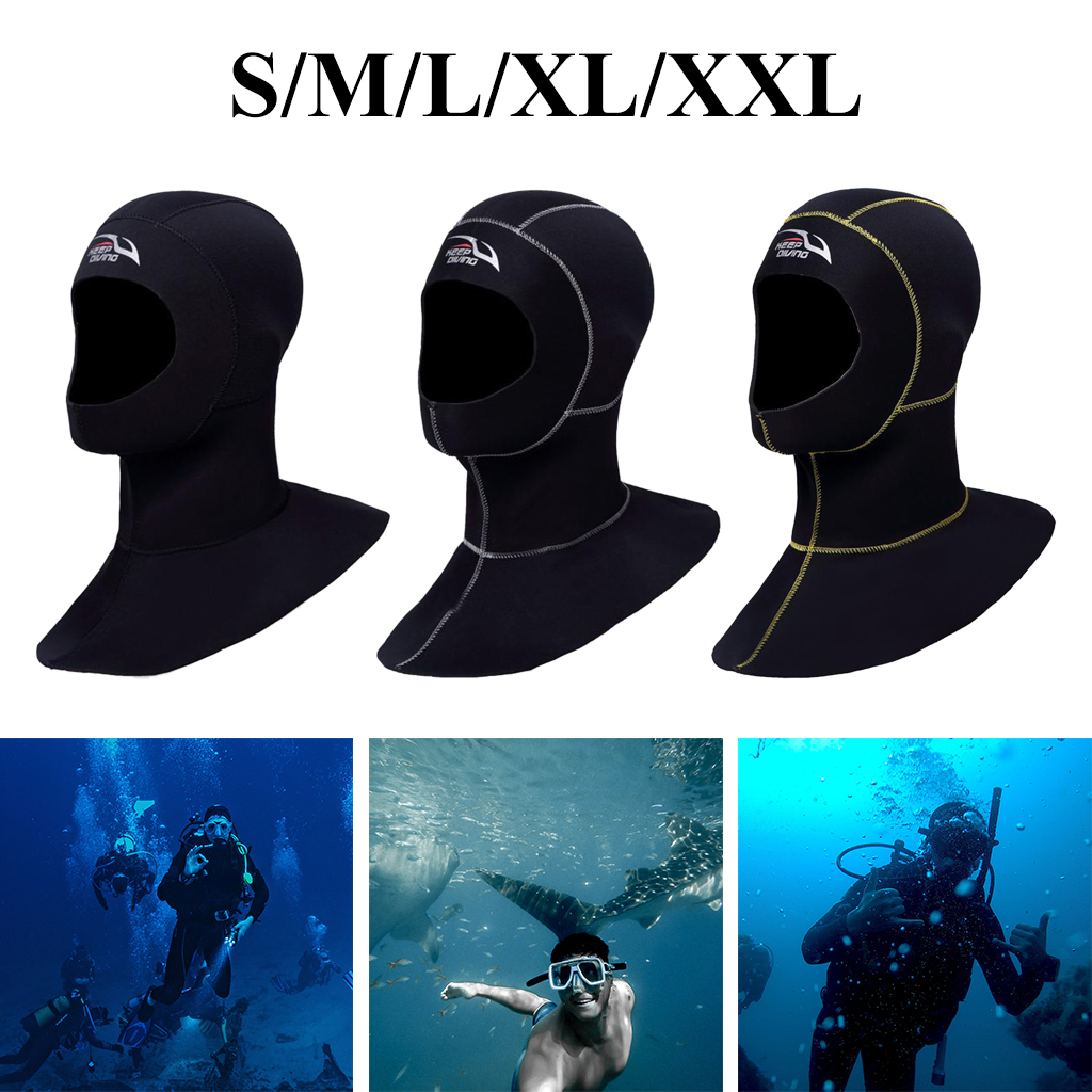Description Picture 2 of itemPremium Neoprene Wetsuit Dive Hood with Vented Bib Hood 3mm Men Women Warm