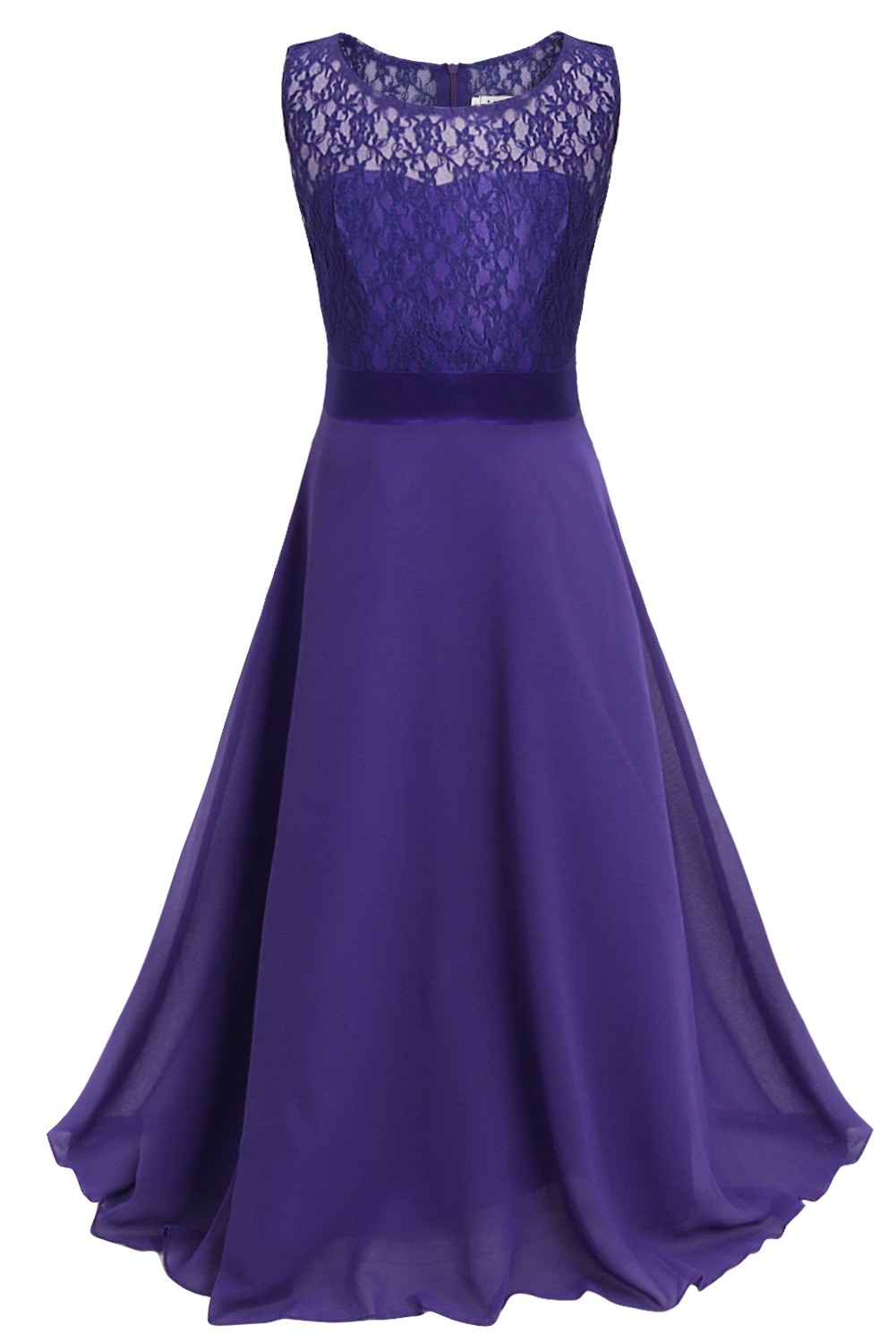 Kid Elegante Brautjungfer Blume Mädchen Kleider Für Mädchen Abend Party Hochzeit Kleid Teenager Kinder Lange Prinzessin Kleid 4-14 jahr – Detail 14