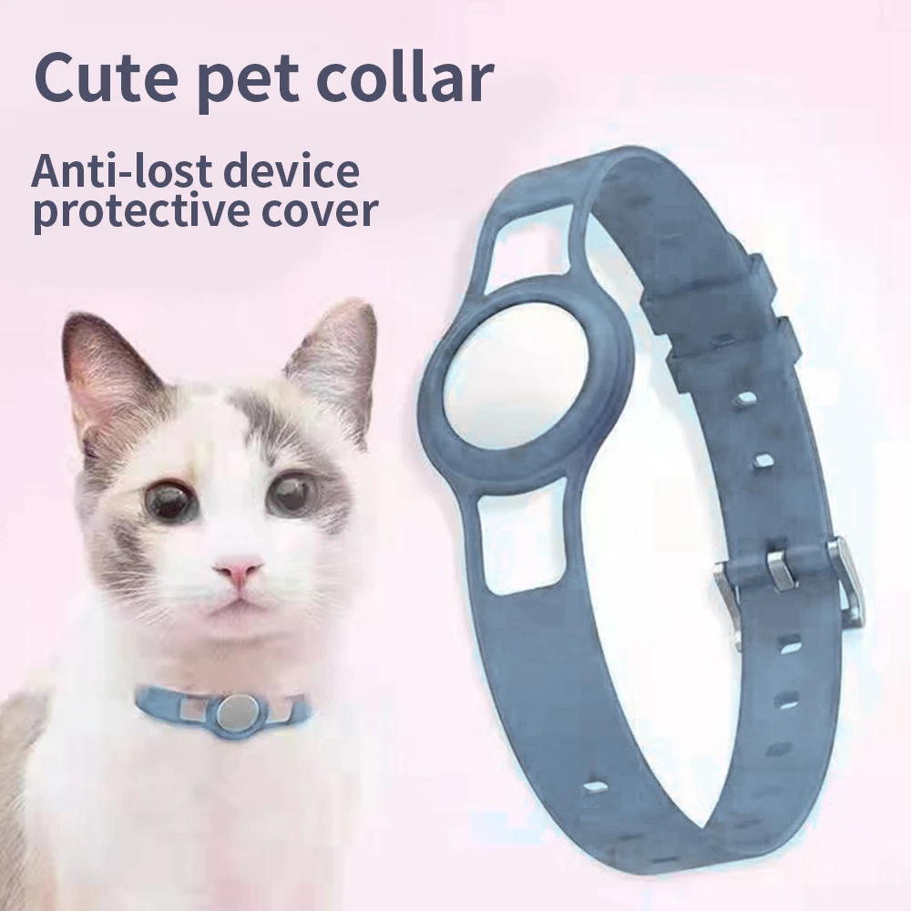 patpet dog training collar Pet Silicone Protetive Case for Apple AirTag Pet Dog Cat Adjustable Collar Strap for Small Dogs Pet Accessories Dog Collars comfotable