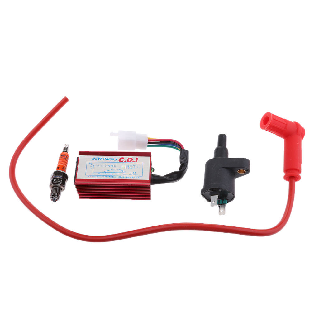 High Performance Ignition Coil Racing Ignition Coil 5 Pin CDI Spark Plug for Chinese Pit Dirt Bike ATV Quad