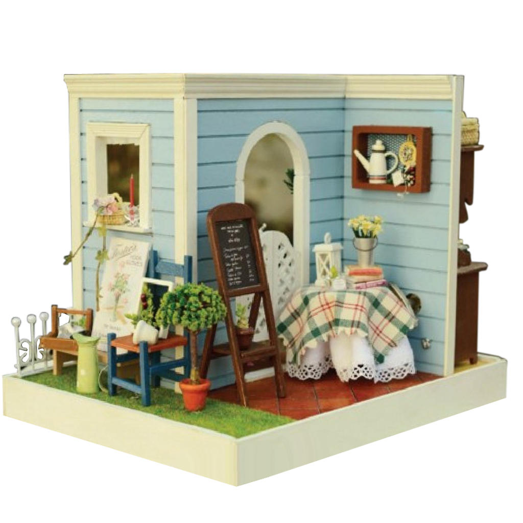 1/24 DIY Handcraft Miniature Project Sweet Wooden Two-Sided Doll House Baking House