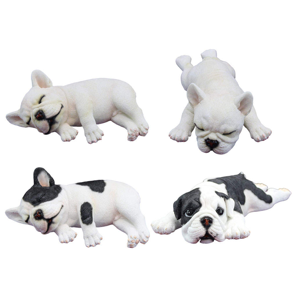 Simulation   Figures Dog Model Lying and Sleepy Figures Desktop Decoration Collection Birthday Game Party Supplies