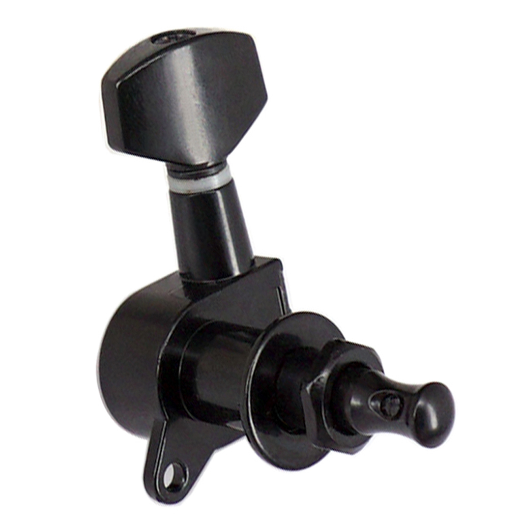 Black Sealed Guitar Tuning Pegs Tuners for Acoustic Electric Guitar Parts 6R