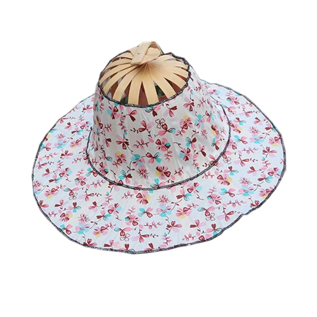 Hat for Traveling Adjustable Hat to Handheld Folding Fan Foldable Bamboo Hat  and Fan Summer Beach Foldable Hat and Fan R7RF - AliExpress