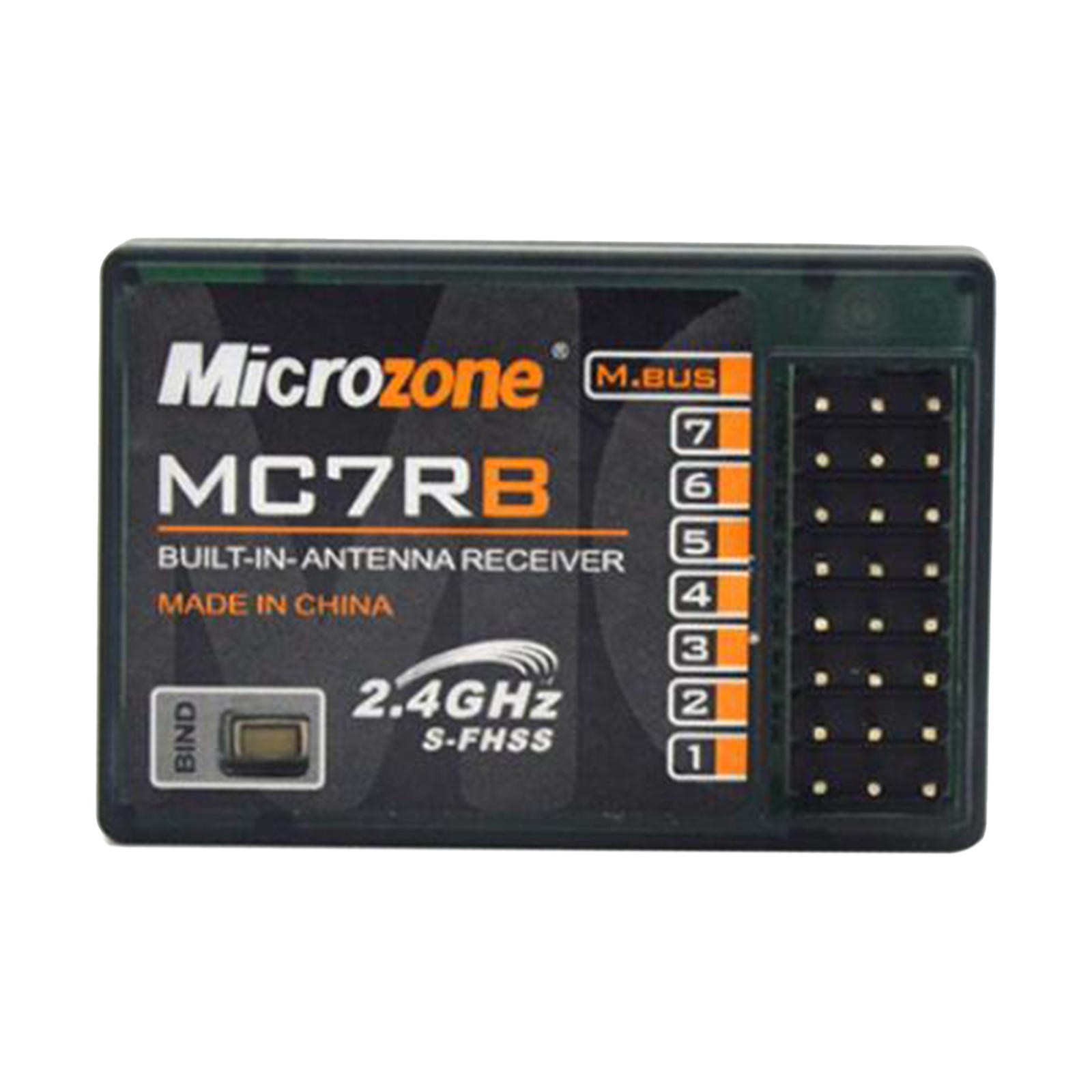 7Channel MC7RB Receiver,2.4G S-FHSS System M-Bus DC4.8-6V for Microzone System Transmitter,RC Airplane Boat Drone Quadcopter