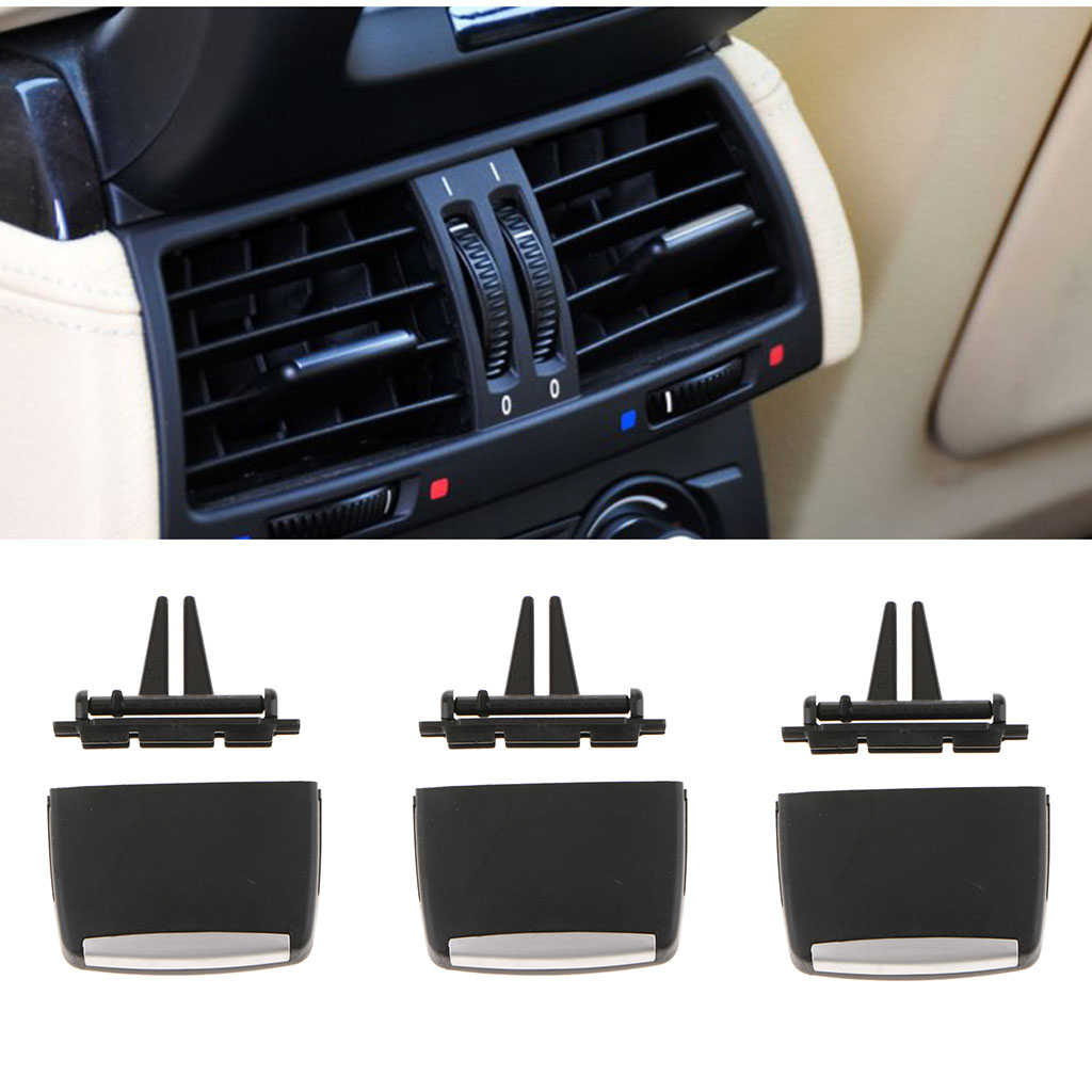 3pc Air   For BMW X5 X6, Front A/C Air   Outlet Tab Clip Repair Kit (For BMW X5 E70 06-12, for X6 E71 08-13)