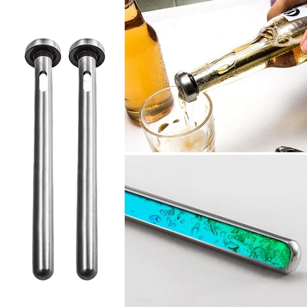 Beer Chiller Sticks for Bottles Cool Stuff Ice Drinks Wine Cold Beer Bottle Chiller for Gifts for Men Dad Husband Birthday Gift