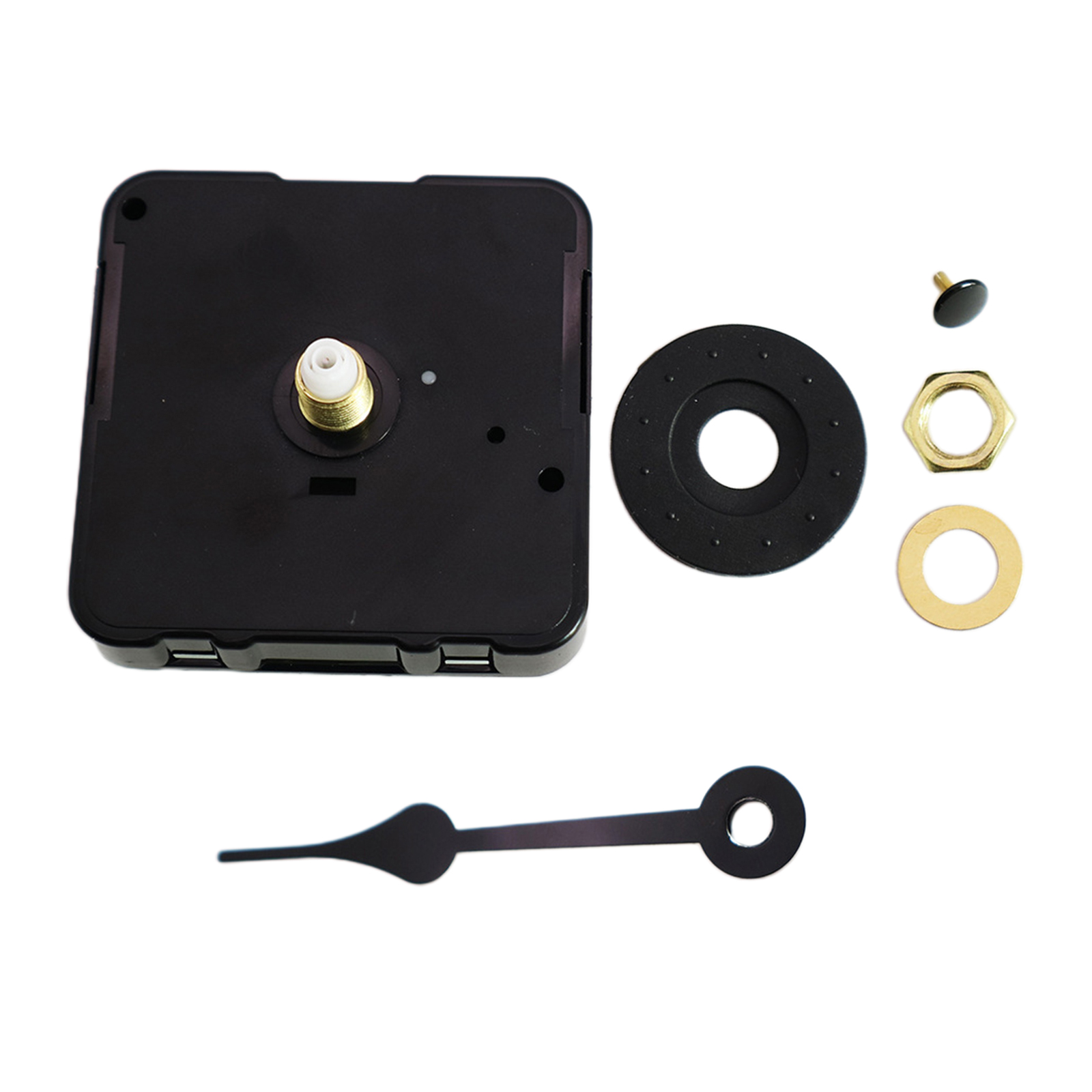 Clock Motor Movement Wall Clock Mechanism DIY Repair Parts Replacement with Hour Hand, Shaft Length 0.5Inch/ 13 mm, Black