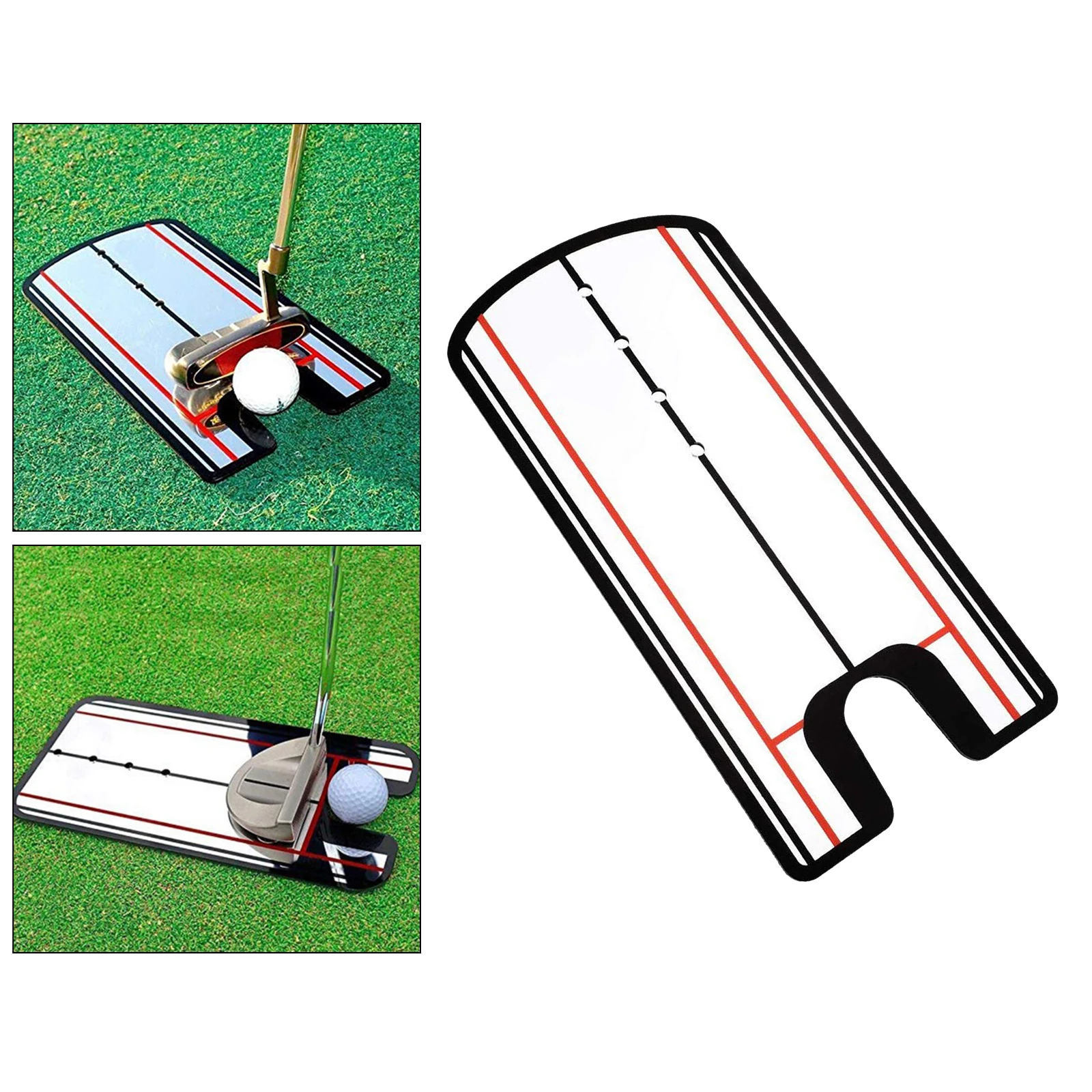 Golf Putting Alignment Mirror Swing Training Aids Practice Posture Trainer