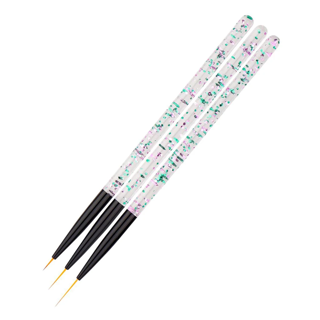 3Pieces Anti-slip Nail Art Design Dotting Painting Drawing Polish Brush Pens