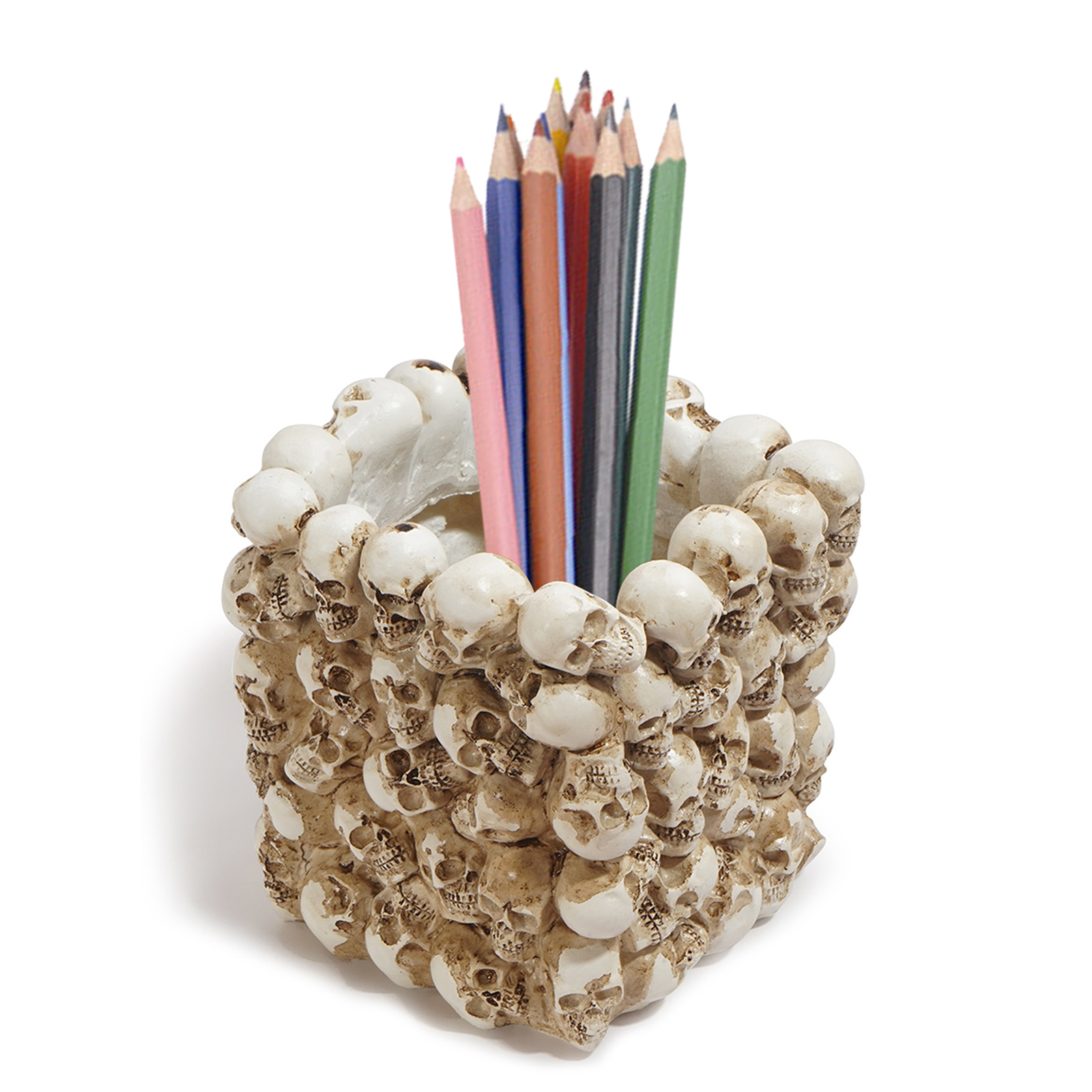 Resin Skull Model Flower Pot Office Supplies Storage Container Succulent Flower Pot Home Decoration Crafts