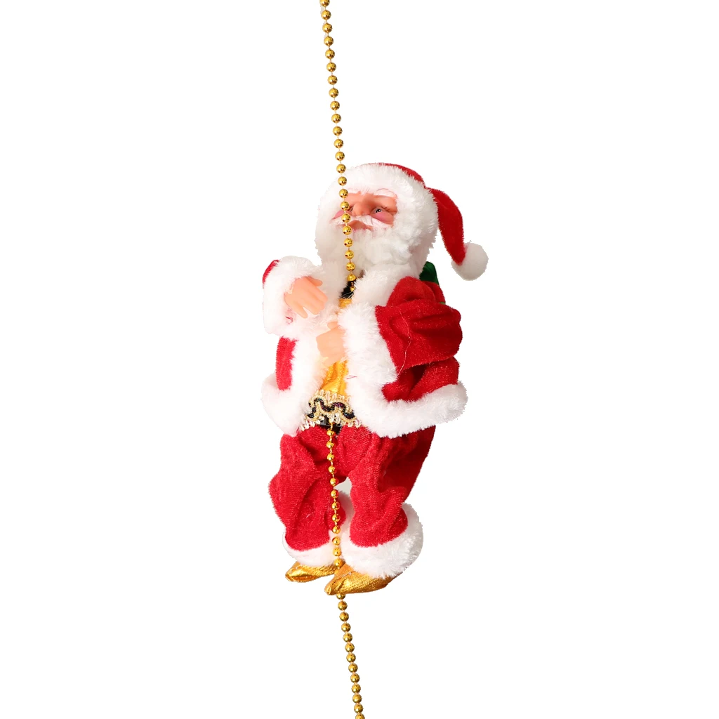 Santa Claus Climbing on Chain for Christmas Tree Indoor Outdoor Decor