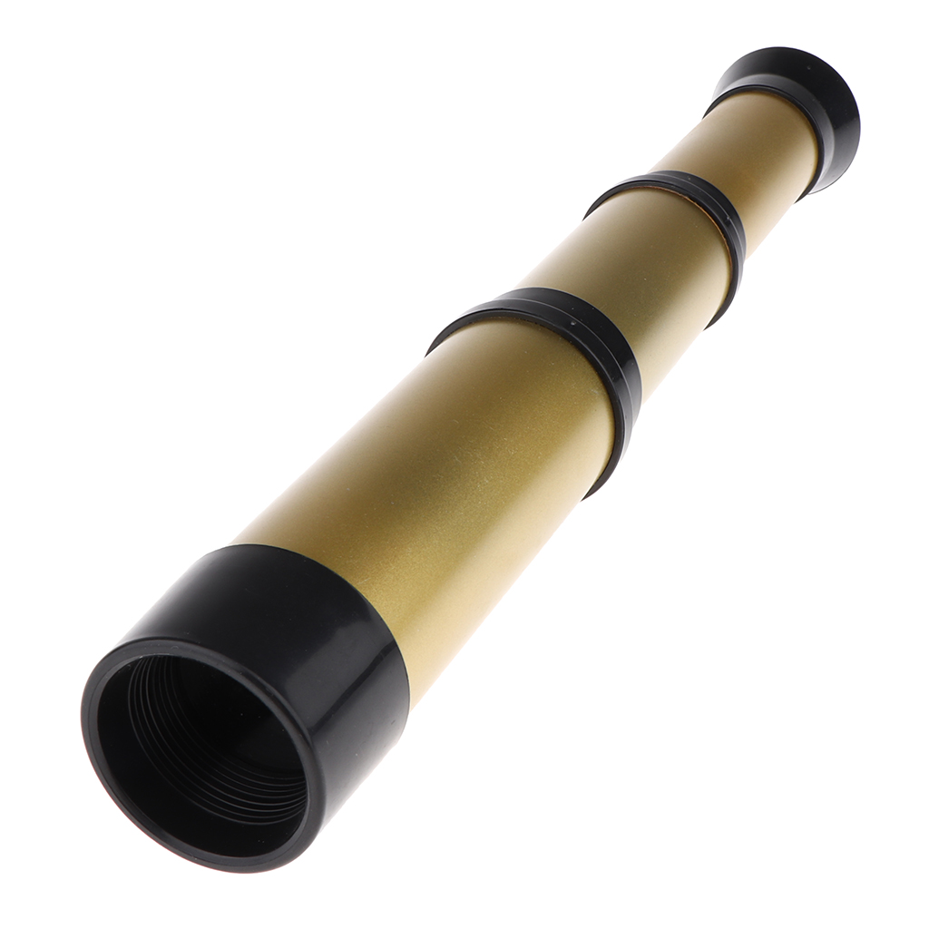 Handheld Telescope with Wooden Box - Pirate Navigation - High Power Monocular for Bird Watching Game Travel -Golden