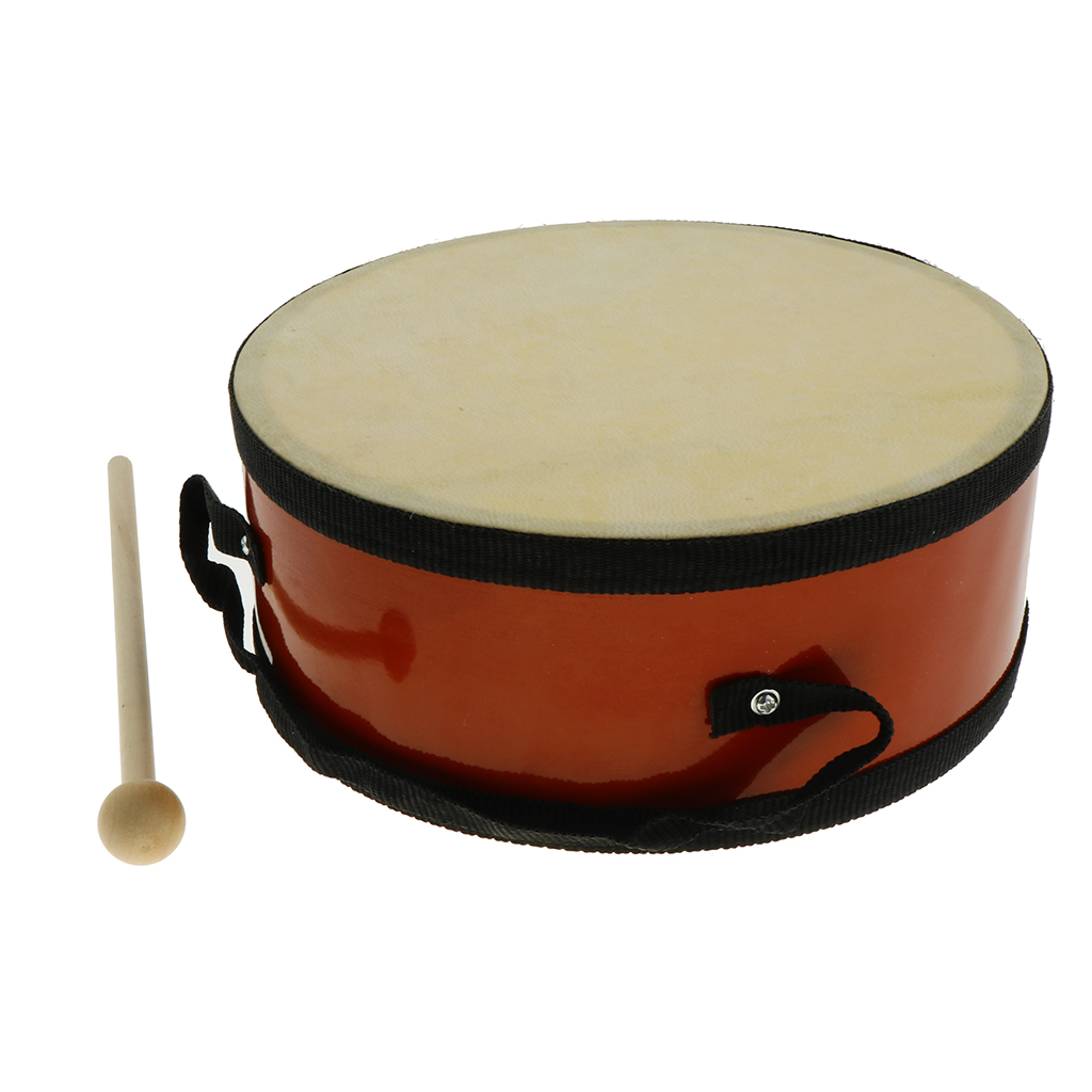 1pc Handheld Indian Drum with Beater Hammer Mini Percussion Musical Instrument 20 x 8cm
