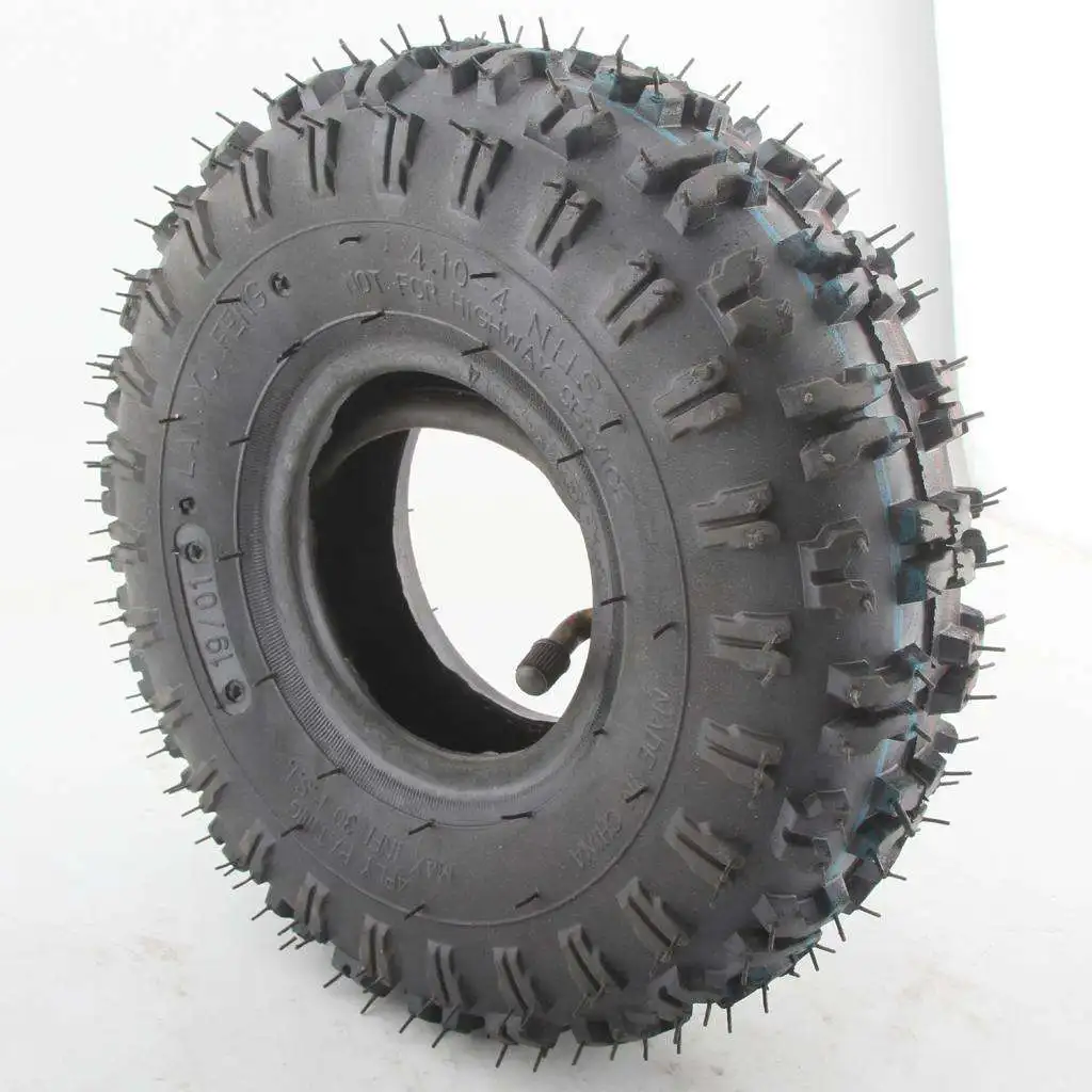 Heavy Duty Rubber 4.10-4 410-4 4.10/3.50-4 Tire and Inner Tube Set for Garden  Snow Blower Go Cart Repair Accessories