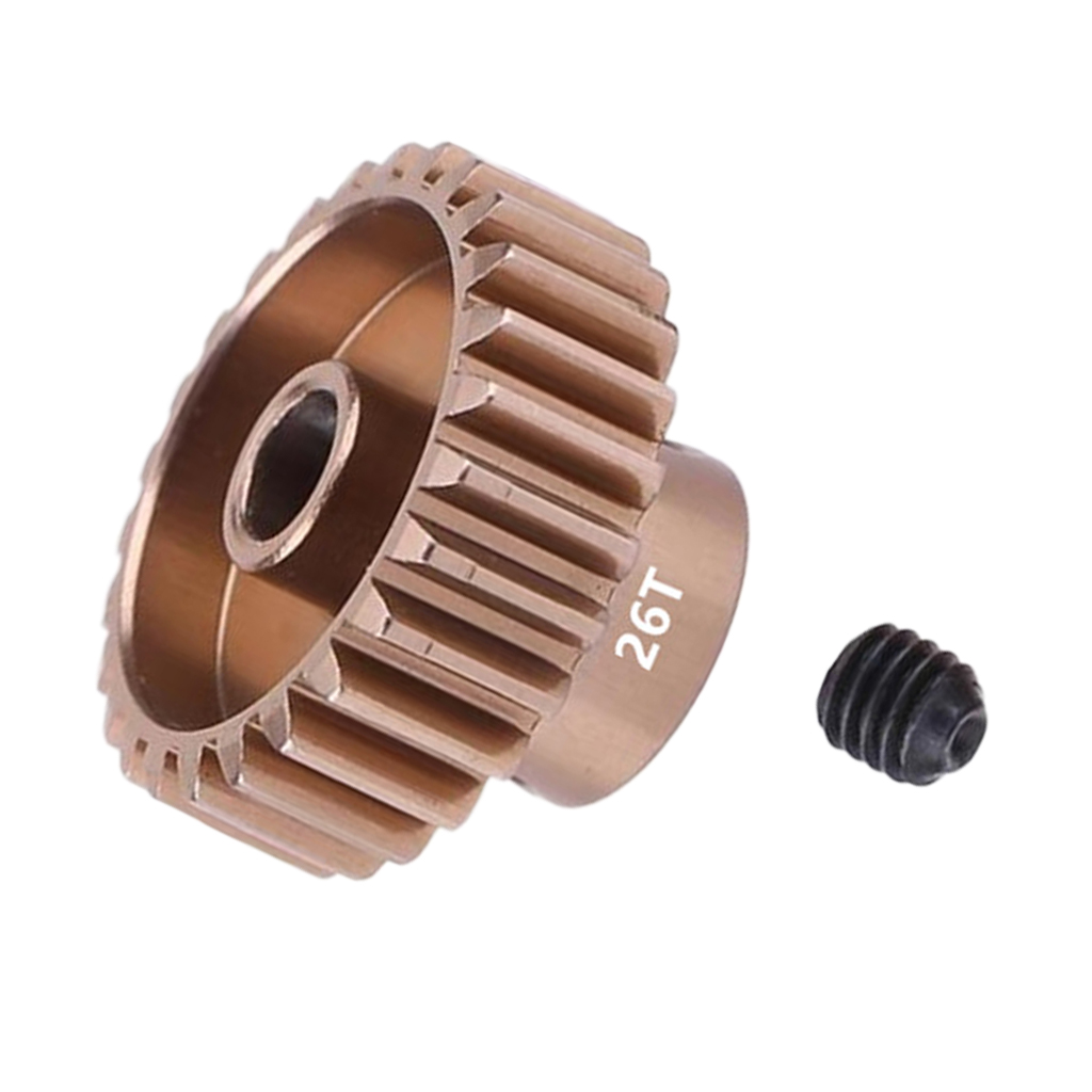 RC 26T Tooth 14.7mm Motor Gear Set for 1/10 RC  Car Climbing Truck Upgrade Parts Aluminum Pinion (48P)
