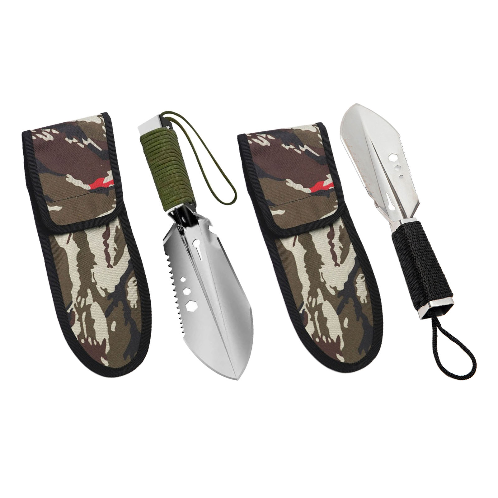 Multi Functional Garden Shovel Sawtooth Hex Wrench Digging Trowel Knife Spear Garden Bonsai Spade Tool 6 in 1 Multi-functional
