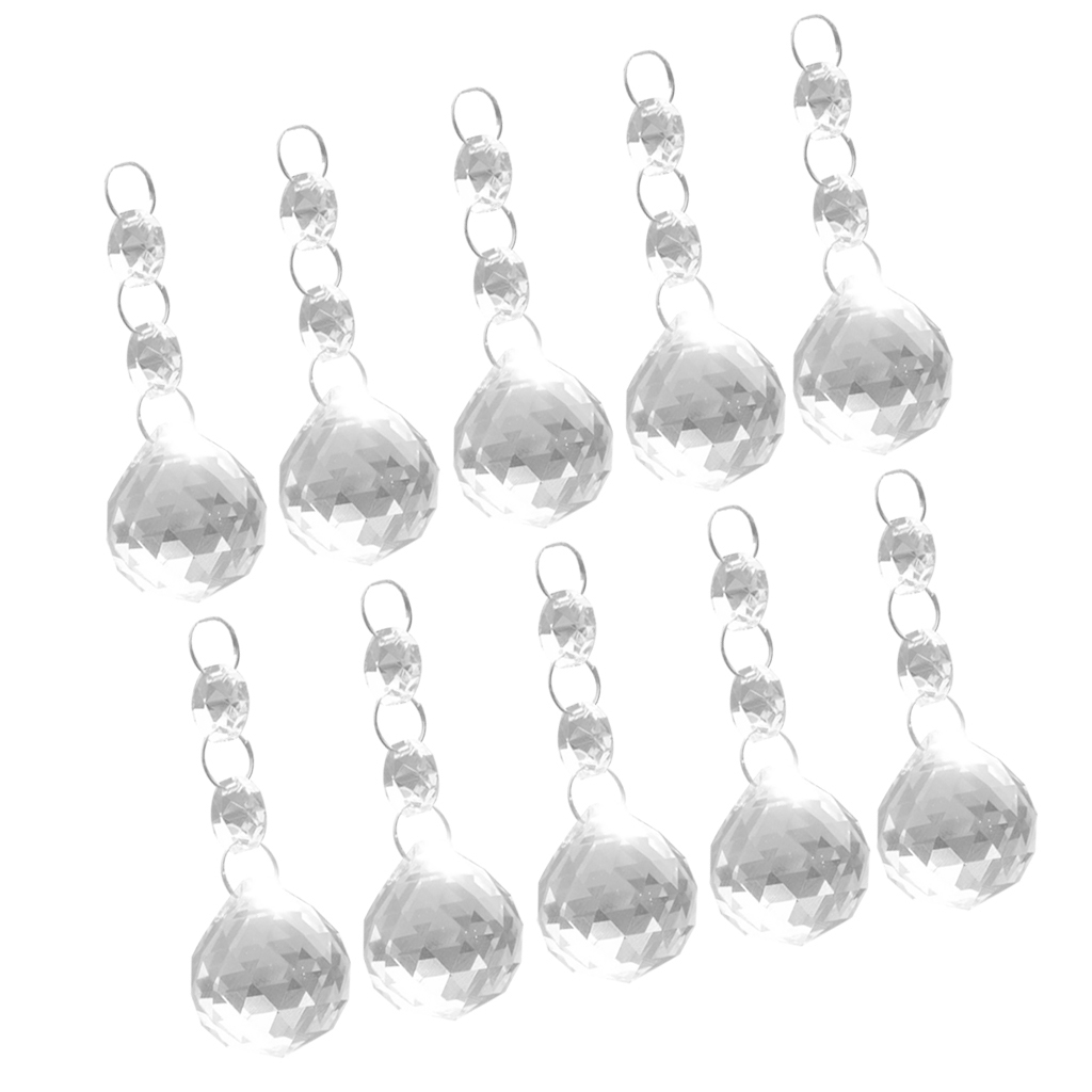 20 Pieces Clear Crystal Chandelier Prisms Pendants Balls ing Pendant