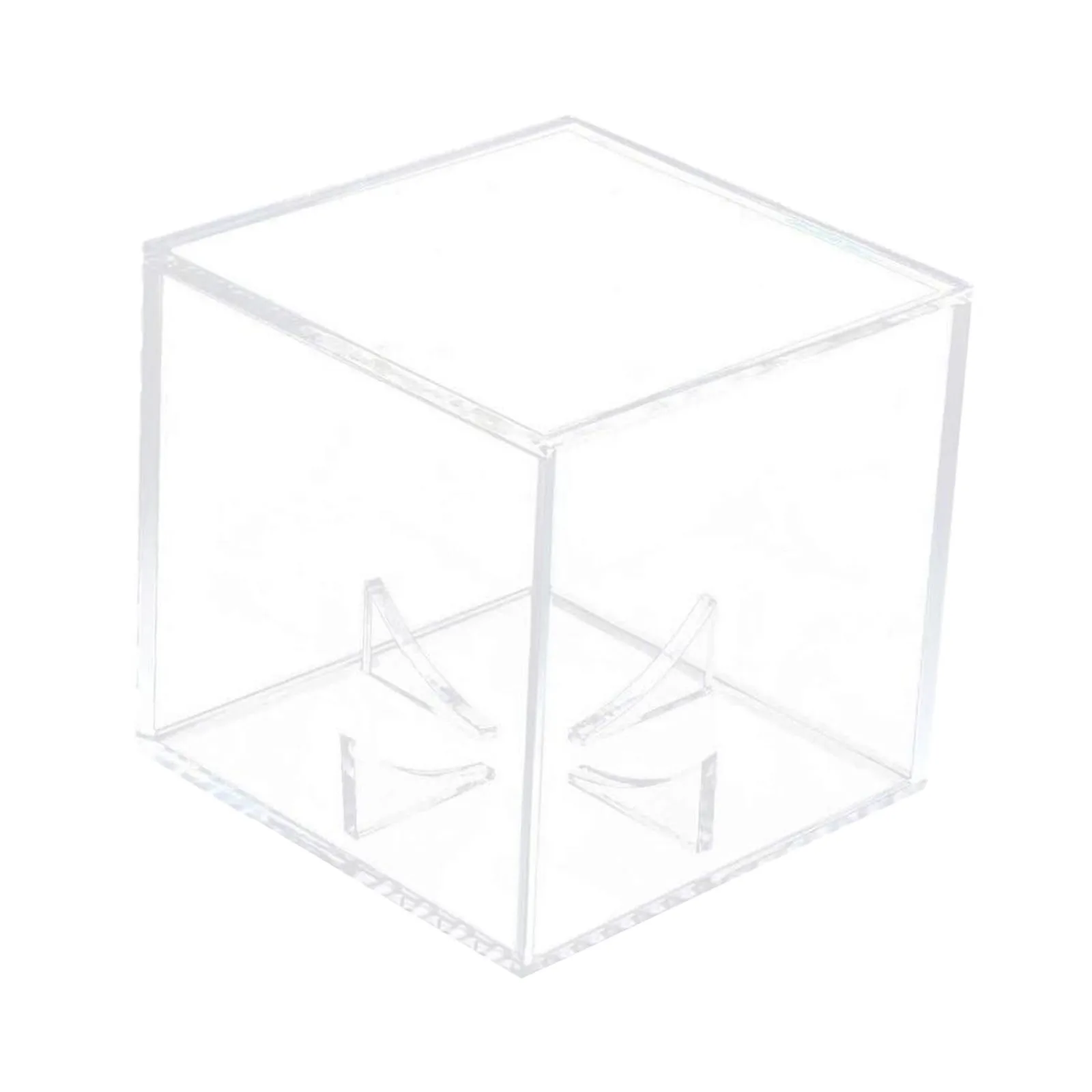 Baseball Display Case Transparent Case Detachable Square Box 8x8x8cm