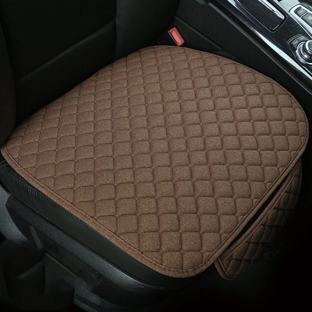 Flax Breathable Car Interior Seat Cover Cushion Pad Mat for Auto Office