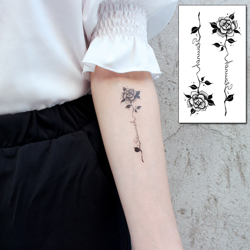 Moon Plant Flower Small Element Temporary Tattoo Sticker Waterproof Women Men Adults Fake Body Art Design 10 5x6cm Kids Tatoo Temporary Tattoos Aliexpress