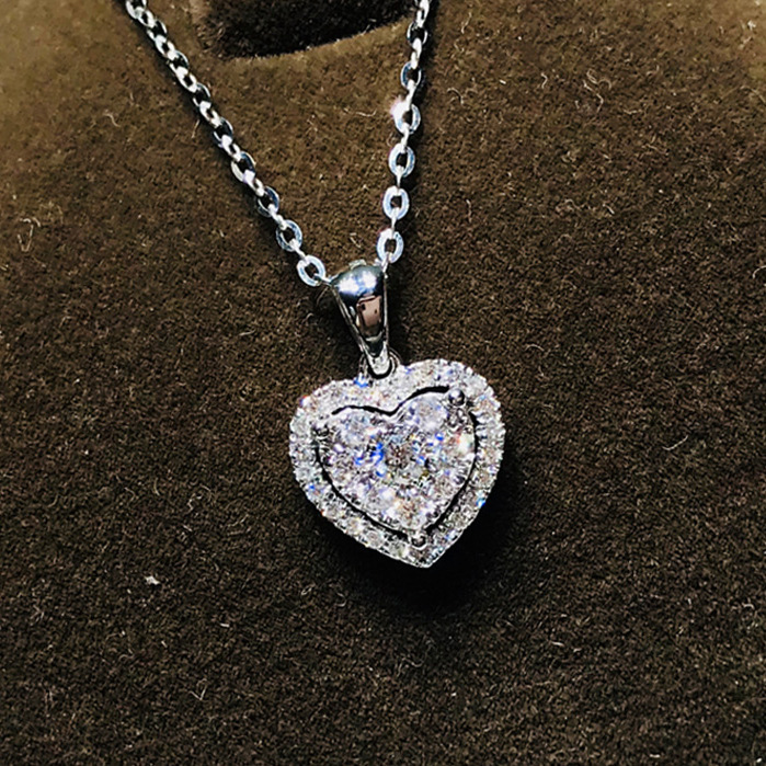 heart shaped diamond pendant designs