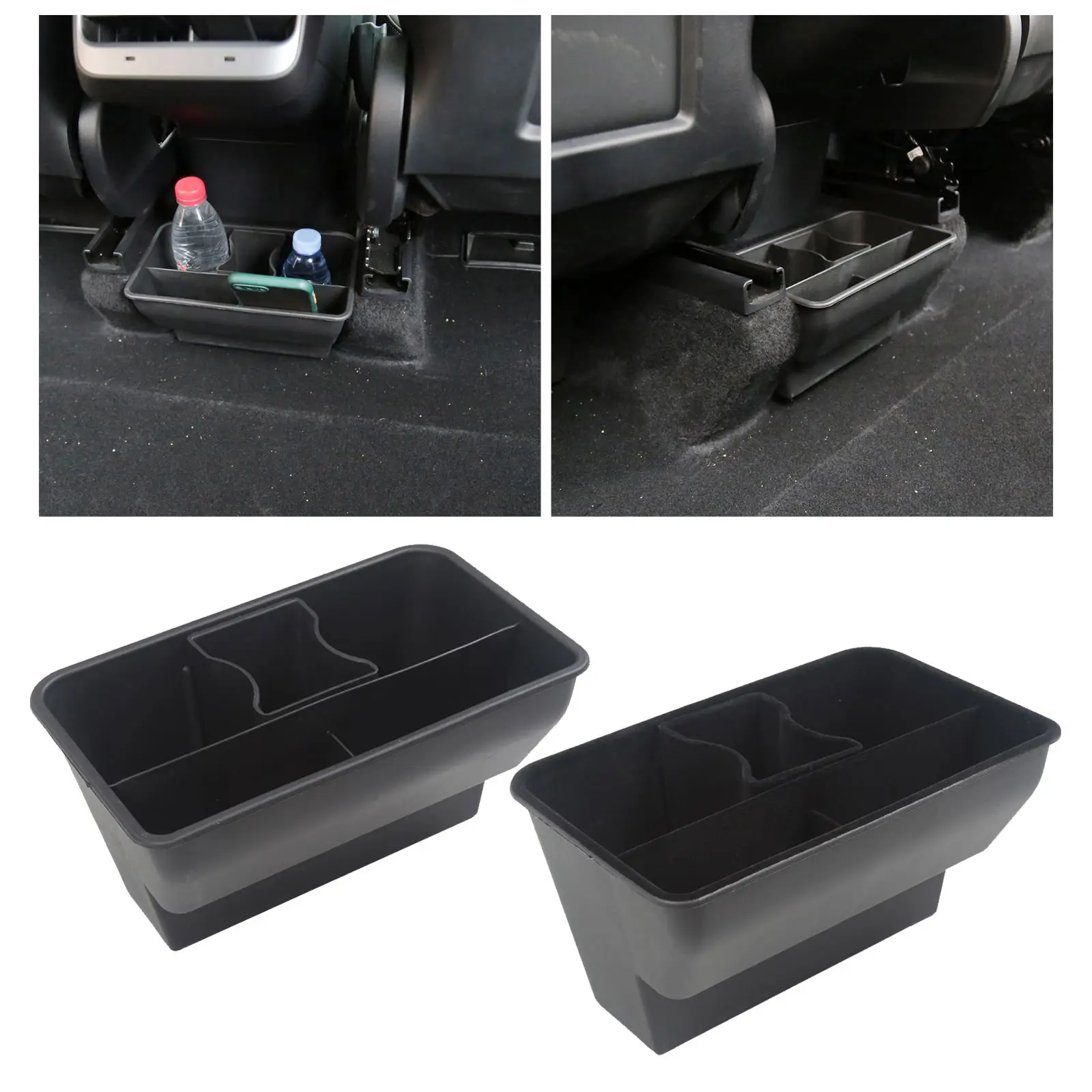 ABS Plastic Interior Rear Seat Organizer Perfect Fit Easy to Install Car Products Supplies Parts Decoration for Tesla Model Y