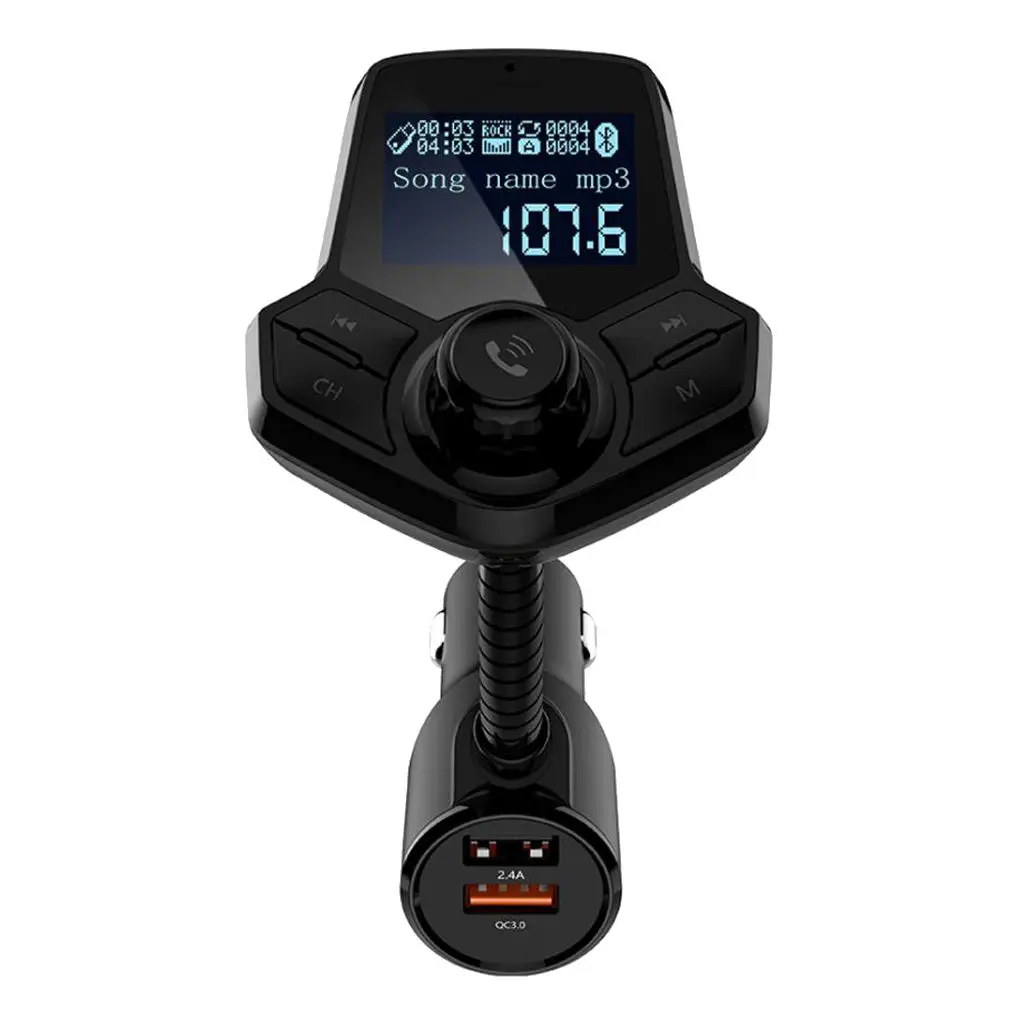 Wireless Bluetooth FM Transmitter Car Music Player Dual QC 3.0 2xUSB Charger
