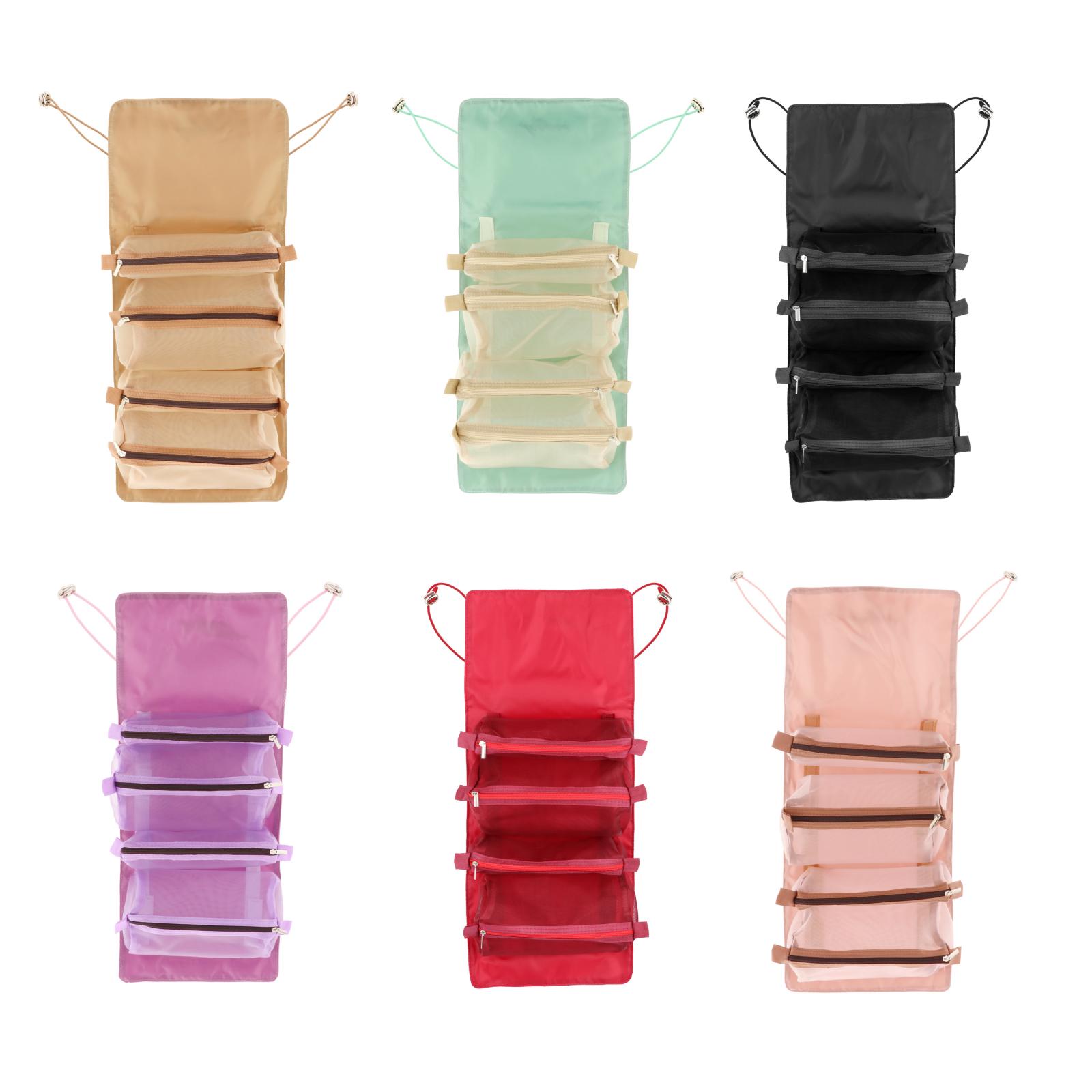4 in 1 Foldable Make Up Hanging Makeup Bag Cosmetic Bag, Save space, for Accessories, Hangable