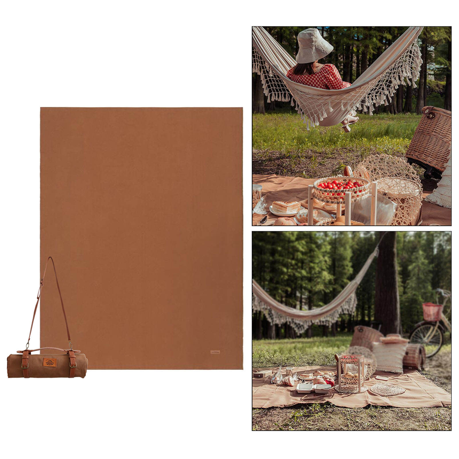 Picnic Blanket Portable Canvas Picnic Mat Ultralight Outdoor Camping Blanket Hiking Beach Blanket Mat Travel Mat