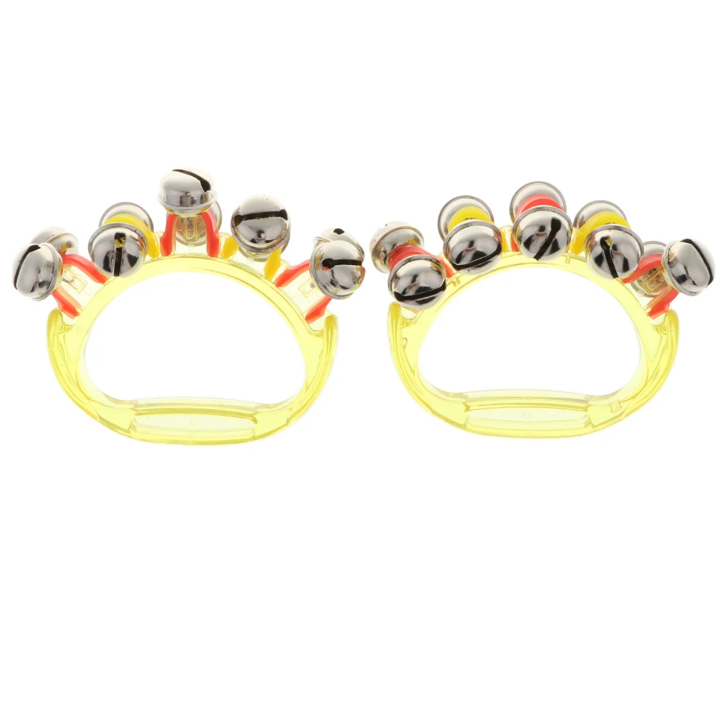 2 PCS Baby Tambourine Hand Shaking Jingle Bells Children Dancing Toy Gifts