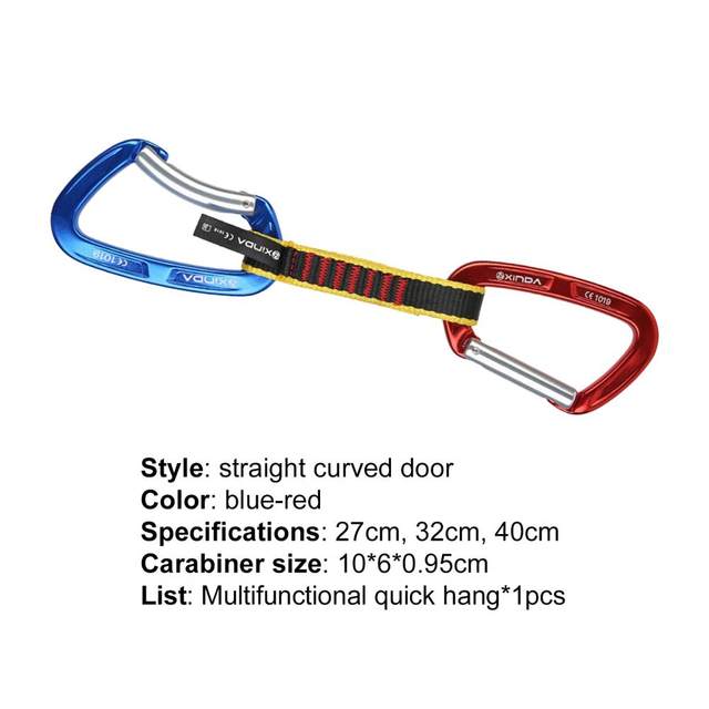 Fybida Climbing Quickdraw Antiu2011aging Curved Protection Safety Lock Extender Nylon Rock Climbing Quickdraw Climbing For Mountaineering And Climbing