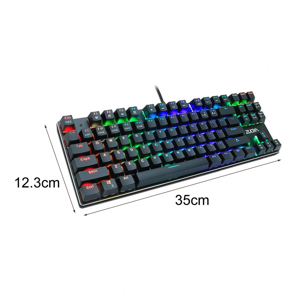 Zuoya-teclado mecânico gamer com retroiluminação rgb mix,