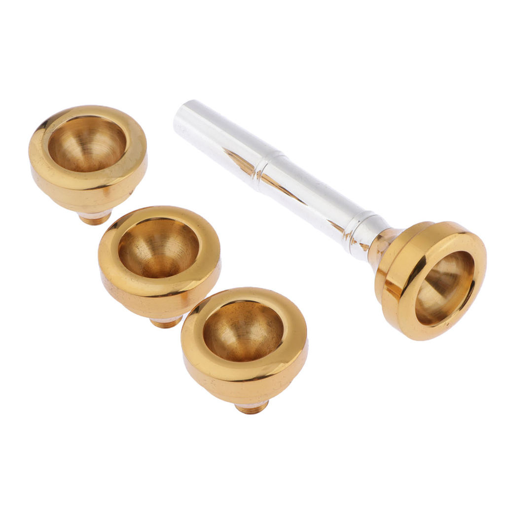 Trumpet Mouthpiece Replacement 7C 5C 3C 1.5C Size Gold Plated Rich  Musician