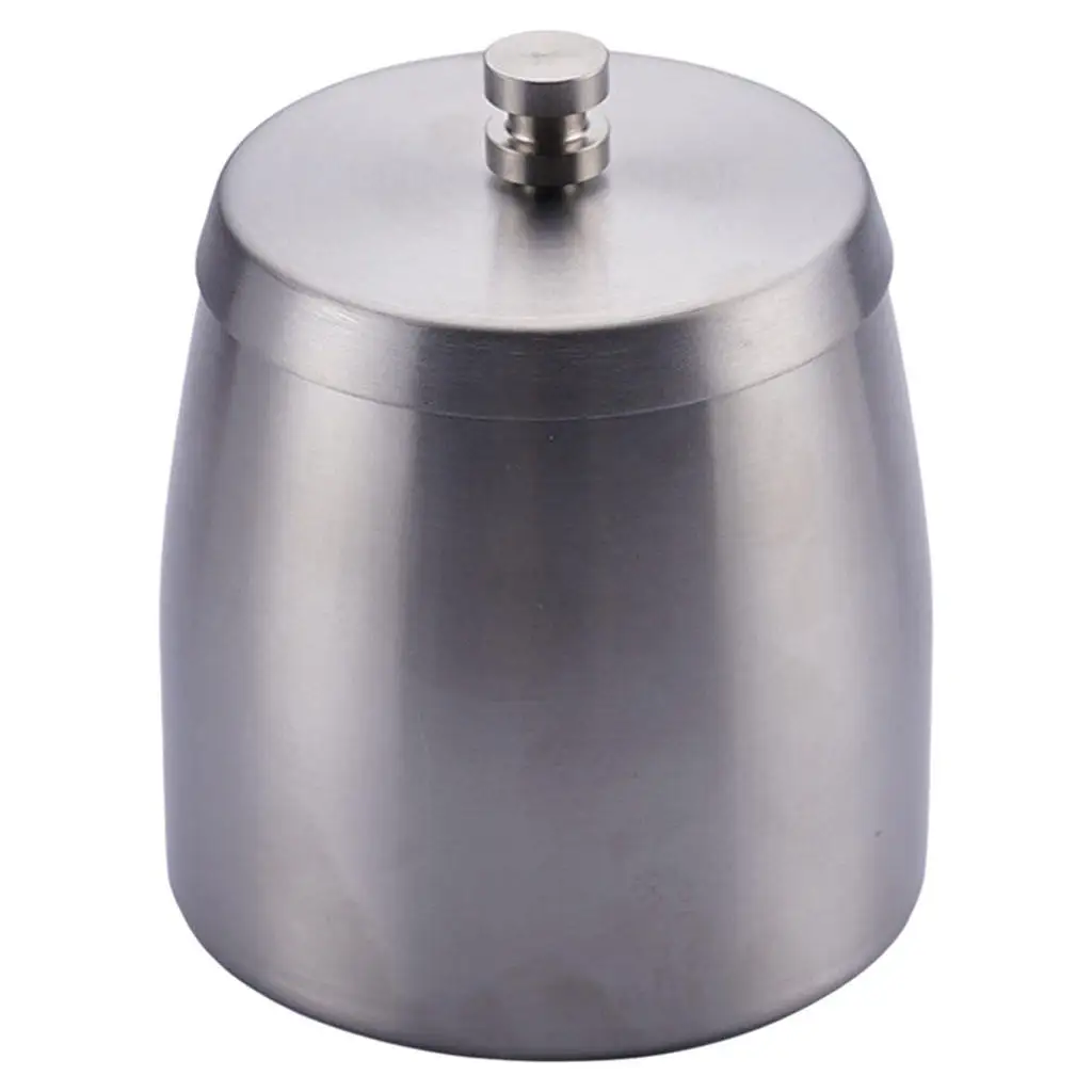 Ashtray with Cover Stainless Steel Tobacco Tray Free Standing Deepened Column Cigar Ashtray for Household Use Decor