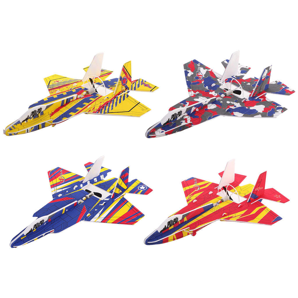 Hand Throw Airplane Toys PP flashlights Styrofoam A Set Glider Model Aircraft for Family