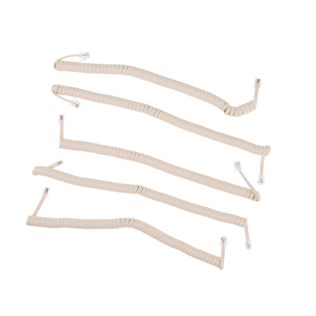 Telephone Handset Cord Cable Spiral Coiled Length 0.82 To 6.56ft