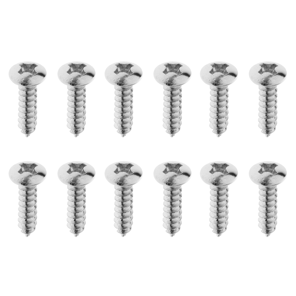 12pcs Pickguard Screws for Guitar Fender   - Silver Tone  ST Guitar Parts Guitar Parts & Accessories